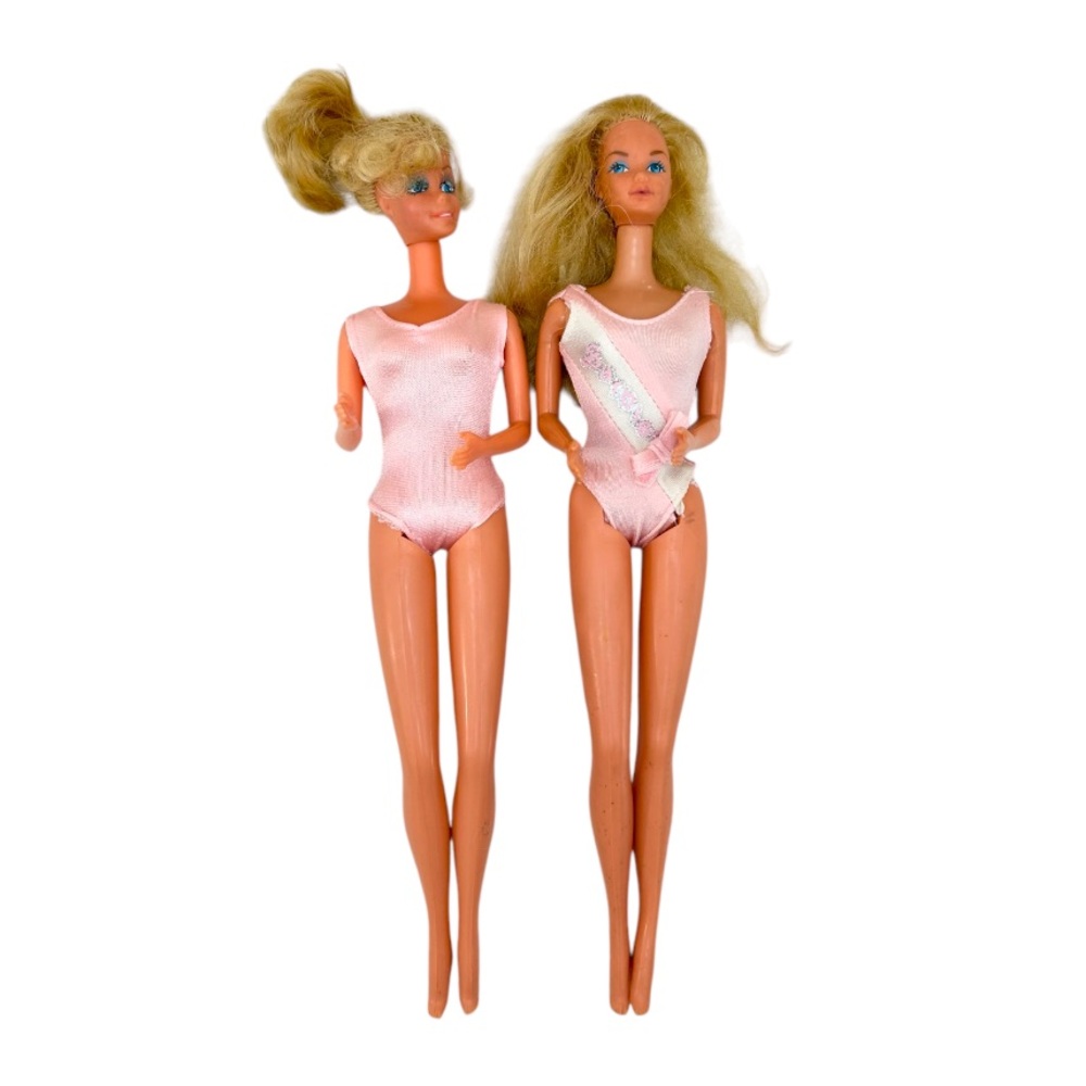 Vintage 1966 Winking and Kissing Barbie Dolls